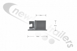 STAS 361B01 STAS Cover Sheet Support Arch OP Round Pole Fixing bracket for eyelet