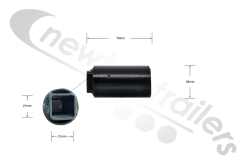 20-HADR-02 Dawbarn Cover Sheet Pole Drive Front Square Short For 50mm Pole Steel