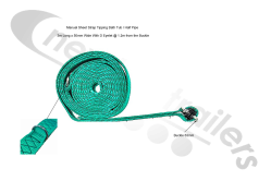 GREEN-3.0-D1.2 Cover Sheet Side Strap With D Eyelet 1.2Mts Down In Green LG:3Mts