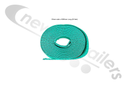 1810998-green Dawbarn Ratchet Drive Front Strap For Clearspan Winch System - Green Strap Only