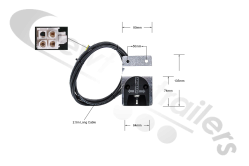 1810657, 1810656 Shurco Dawbarn Icarus Blue - Override Toggle Switch - With Mounting Plate