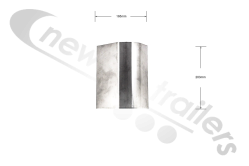 Front Corner Stainless Plate Dawbarn Hydroclear Stainless Steel Curved Plate for Knapen and Kraker Moving Floor