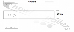 20-stop-04 Dawbarn Cover Sheet Stop Knockdown - Straight arm 6 hole bracket Complete Kit For standard manual rollover