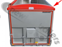 Fruehauf Back Flap Sheet Red 6 Dawbarn Cover Sheet Rear Back Flap 6" Hood Red For Fruehauf Tipper
