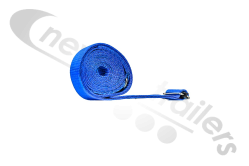 BLUE-3.0-D1.2 Dawbarn Cover Sheet Side Strap With D Eyelet 1.2Mts Down In Blue LG:3Mts