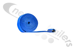 BLUE-3.5 Dawbarn Cover Sheet Side Strap For Moving Floor Trailers Without D Eyelet In Blue LG:3.5m