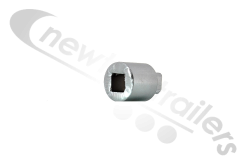 20-HARD-37 Dawbarn Cover Sheet Pole Drive Front Square Short For 50mm Pole Aluminium