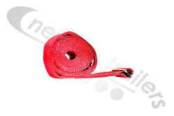 RED-3.5-D1.75 Dawbarn Cover Sheet Side Strap For Moving Floor Trailers With D Eyelet 1.75 down In Red LG:3.5m