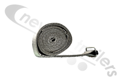 1811004 Dawbarn Cover Sheet Side Strap With D Eyelet 1.75 Down Grey / Silver 3.5m