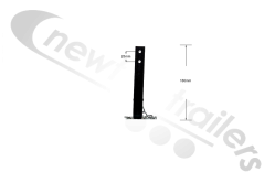 20-HADR-21 Stowage With Chain  Roll Over Sheet Handle Stowage Body Bracket - Straight Type INCLUDING CHAIN