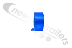BLUE-3.5 Dawbarn Cover Sheet Side Strap For Moving Floor Trailers Without D Eyelet In Blue LG:3.5m