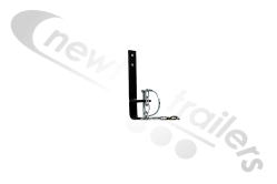 20-HADR-21 Stowage With Chain  Roll Over Sheet Handle Stowage Body Bracket - Straight Type INCLUDING CHAIN