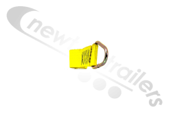 23-STRAP-24-8" C/W P LINK YELLOW Dawbarn Cover Sheet Side Strap - Short Hooped Pole Strap With Eyelet For Clearspan - Yellow